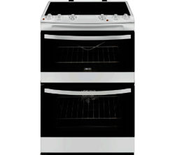 Zanussi ZCV66030WA 60 cm Electric Ceramic Cooker - White & Black